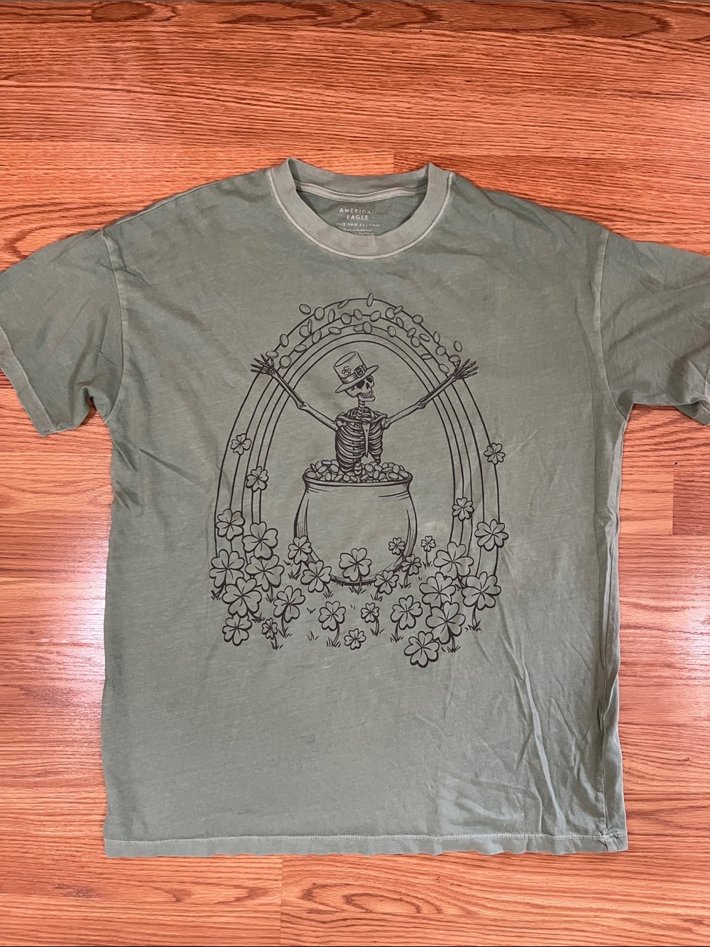American Eagle Outfitters Green Oversized Short Sleeve Tee St. Patrick’s Day